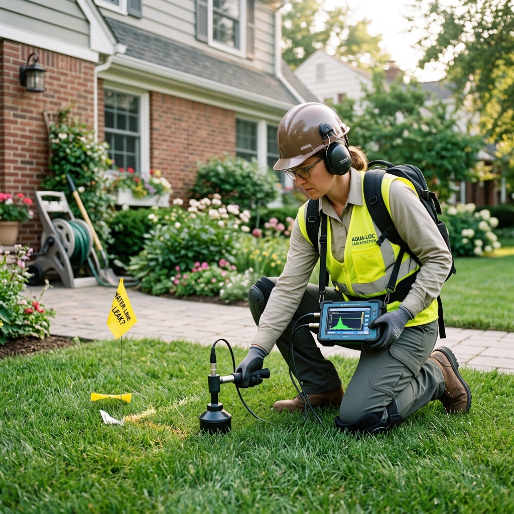 Water leak detection specialist using non-destructive acoustic sensors in Melbourne residential home